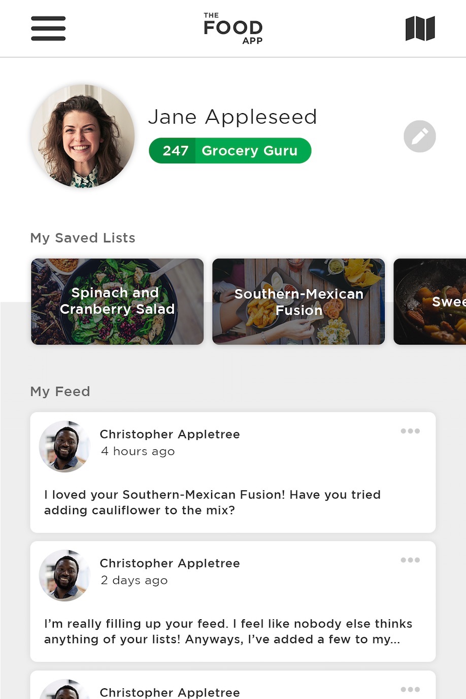 The Food App Mockup screen 5