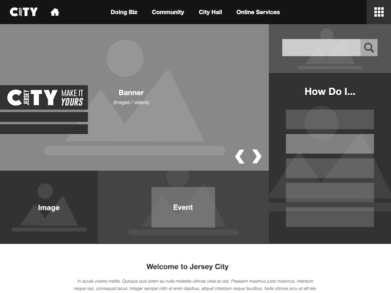 Jersey City, NJ wireframe