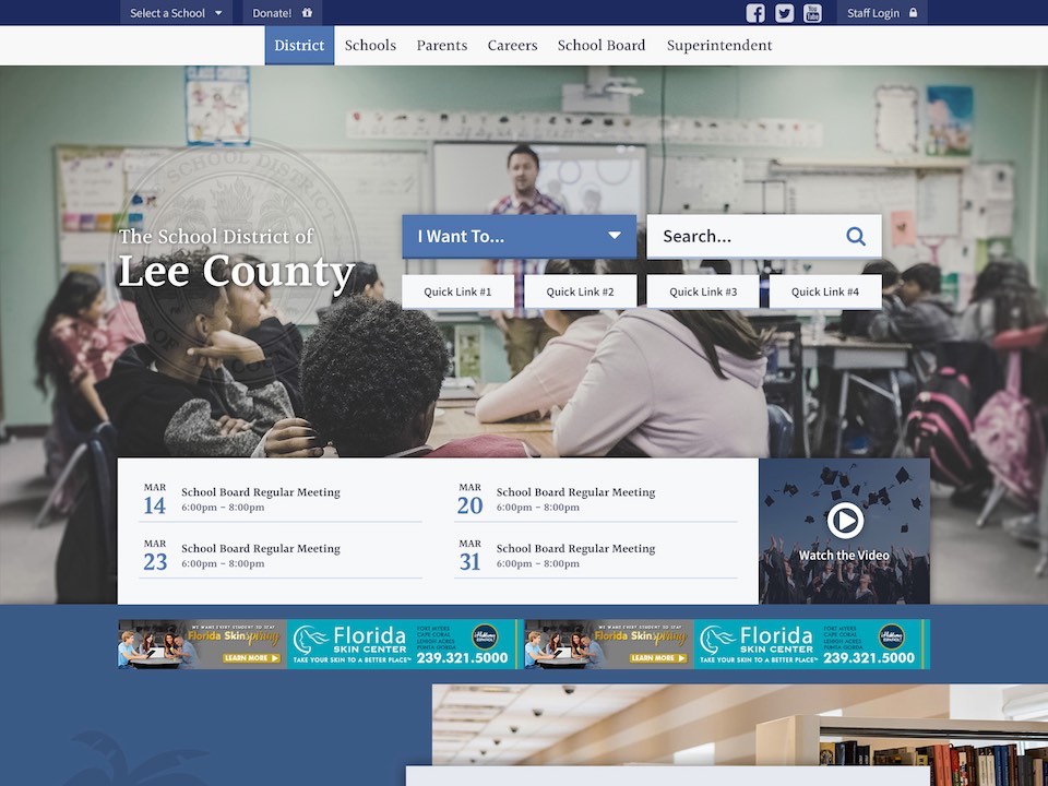 Lee County School District mockup