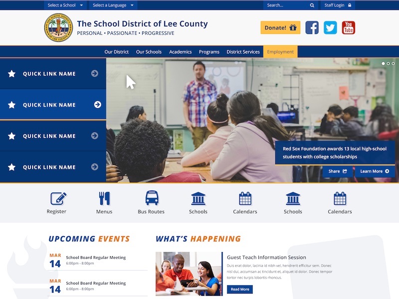 Lee County School District Mockup version 3